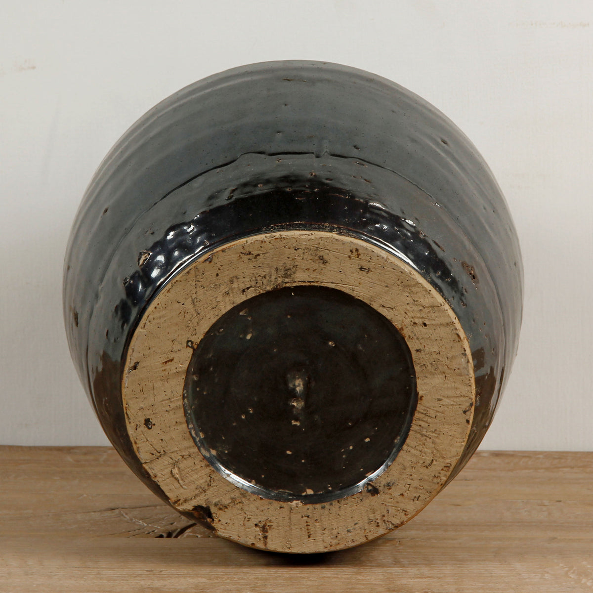 12" Vintage Rice Wine Pot Black Glazed