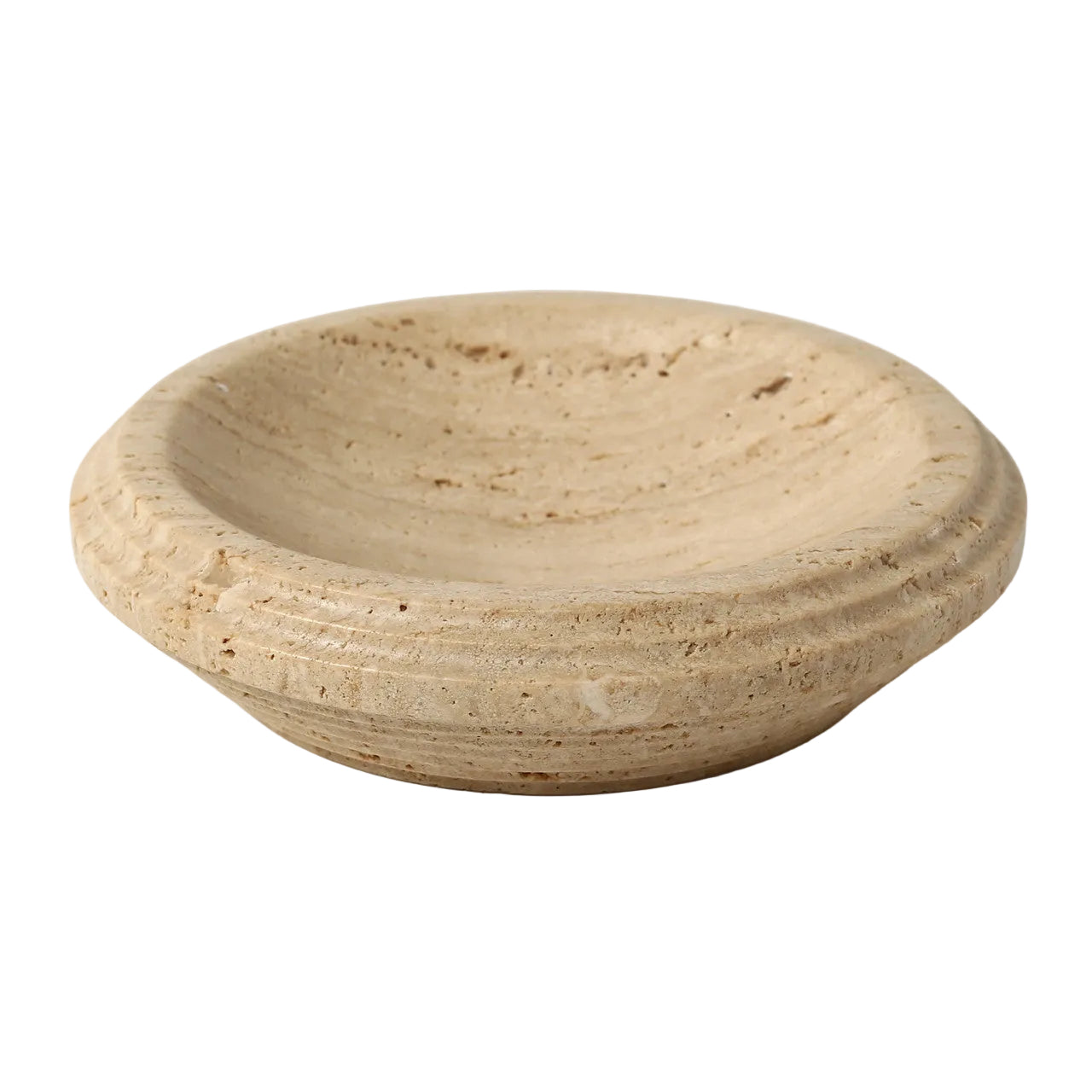 White Marble Pot With Spiral Pattern