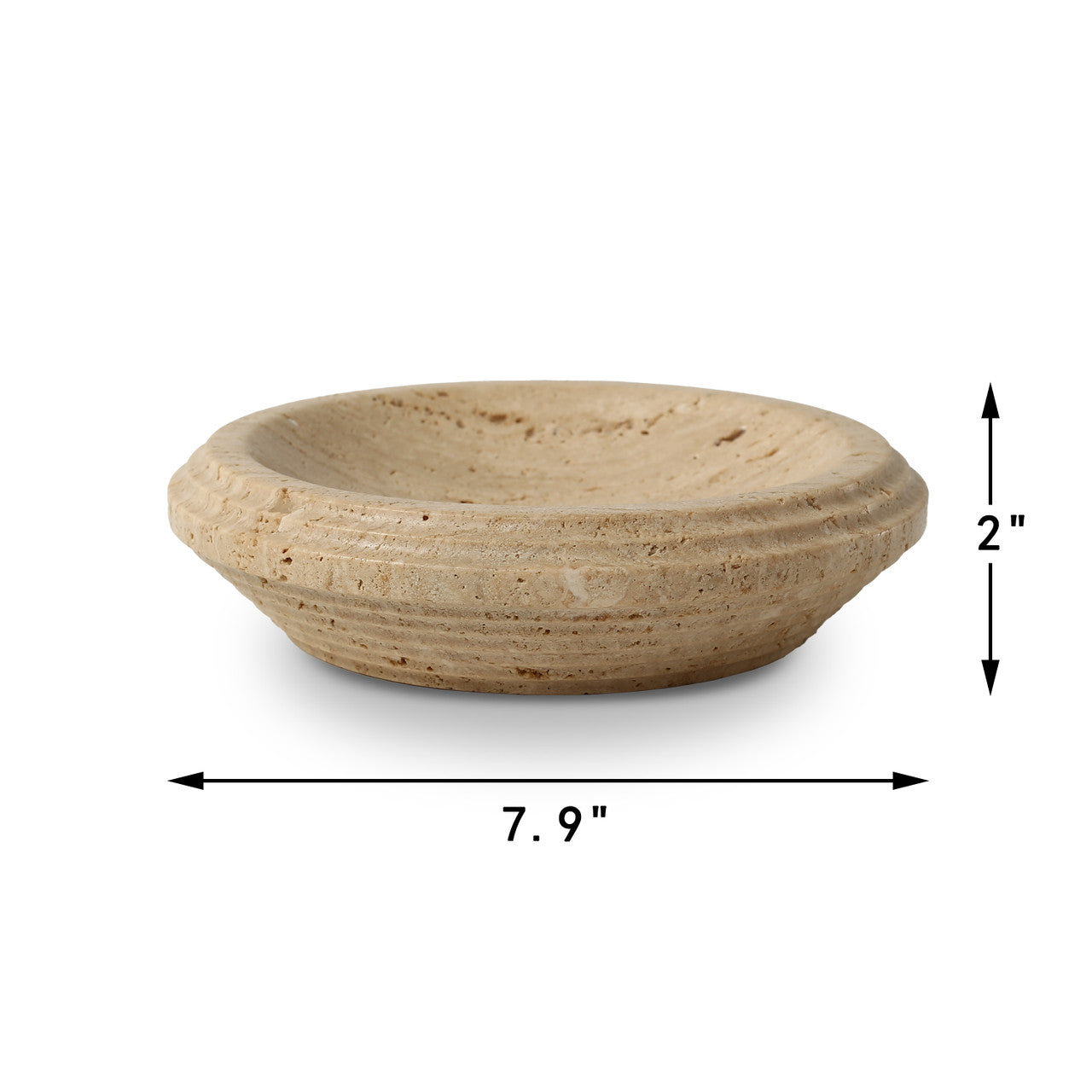 White Marble Pot With Spiral Pattern