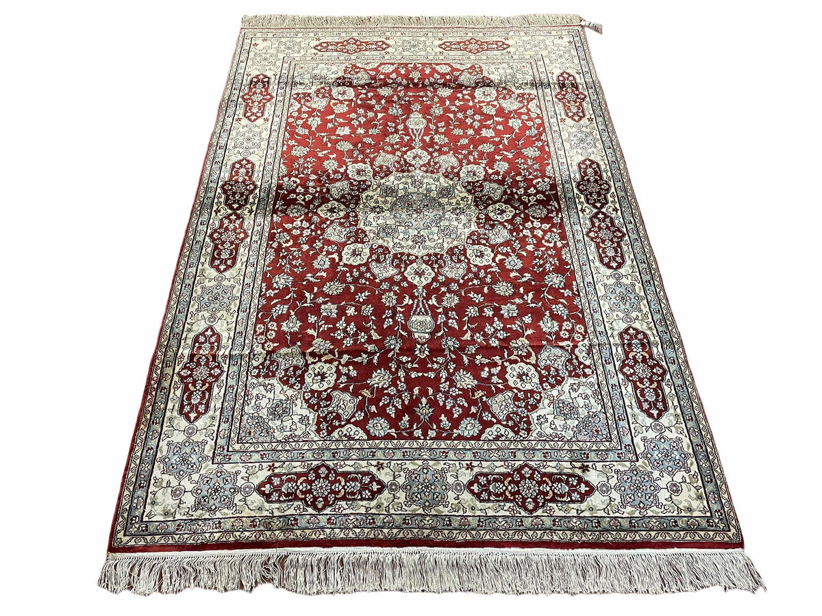 4' X 6' Vintage Fine Handmade Chinese Oriental Silk Rug 400 KPSI Wow - Jewel Rugs, view 2