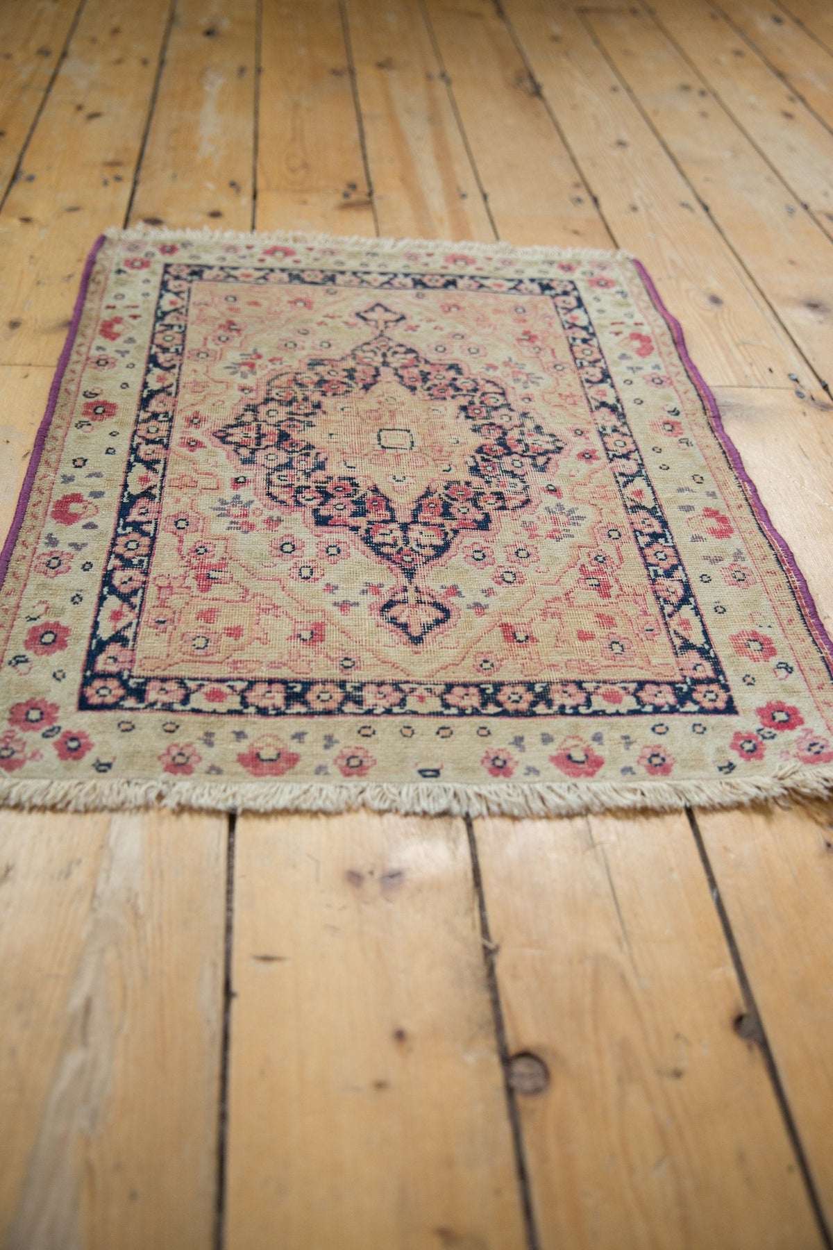 2x2.5 Antique Kerman Square Rug Mat