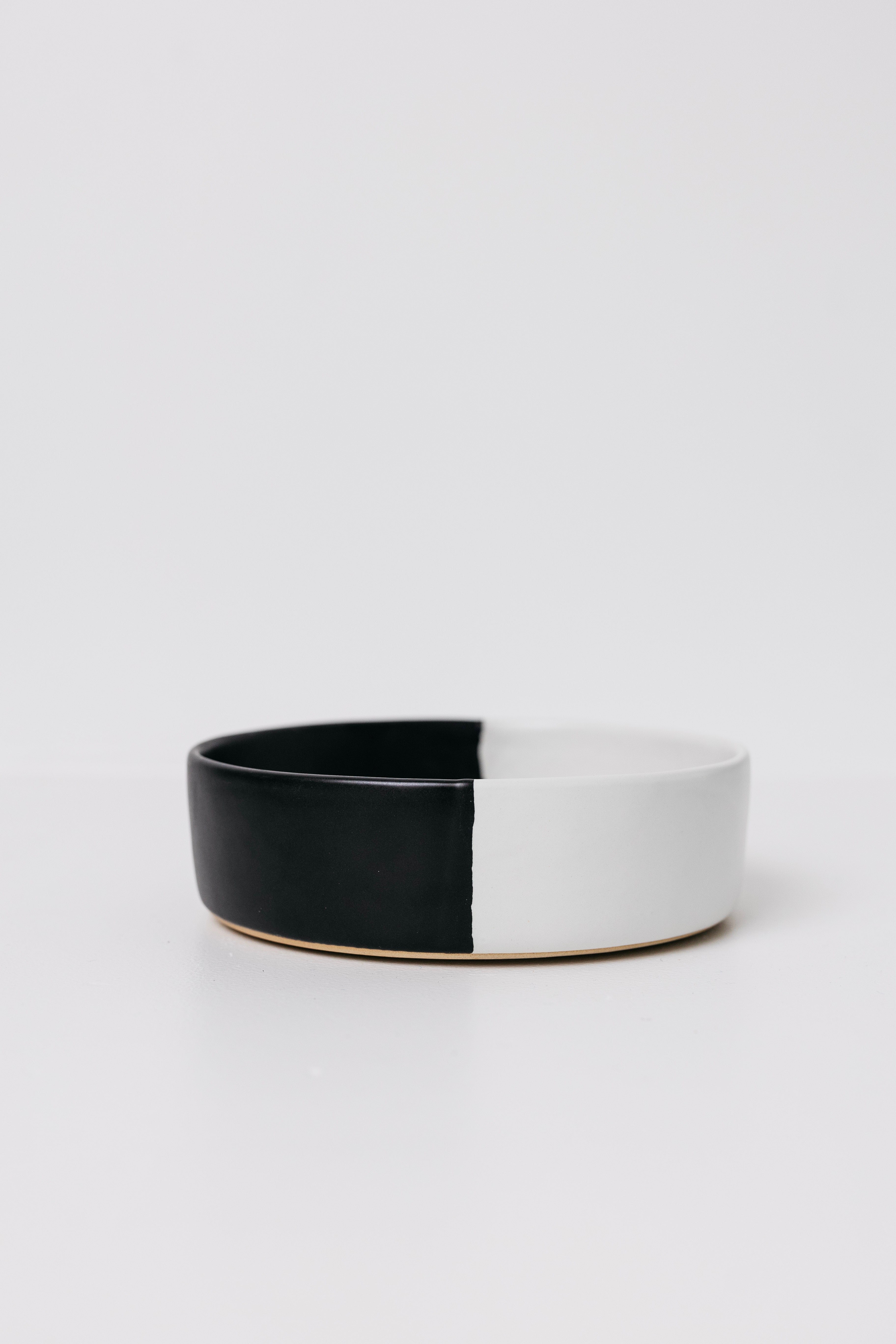 Dawson Stoneware Bowl - Matte Black/White - Set of 6