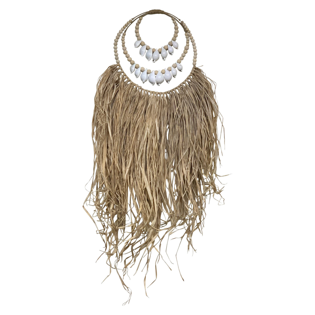 Double Concentric Circles Wall Art Grass Natural