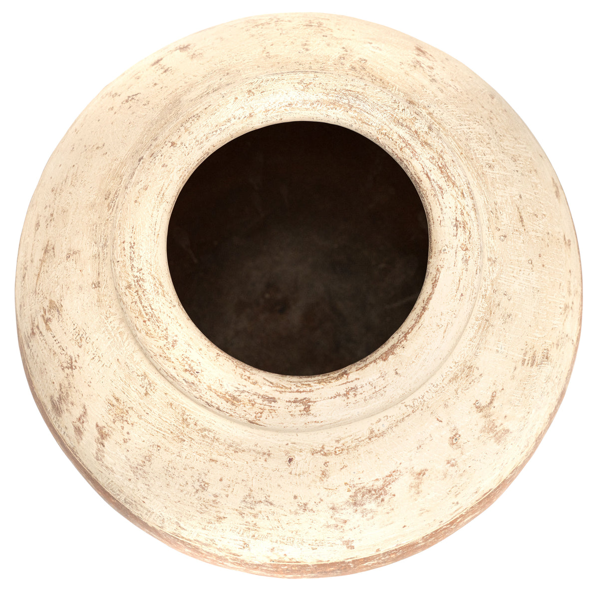 17 Inches Tribe Water Jar with Light Brown Stripes