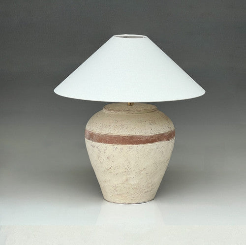 Approx. 19 Inches High Tribe Water Jar Table Lamp with Jute Shade image 2