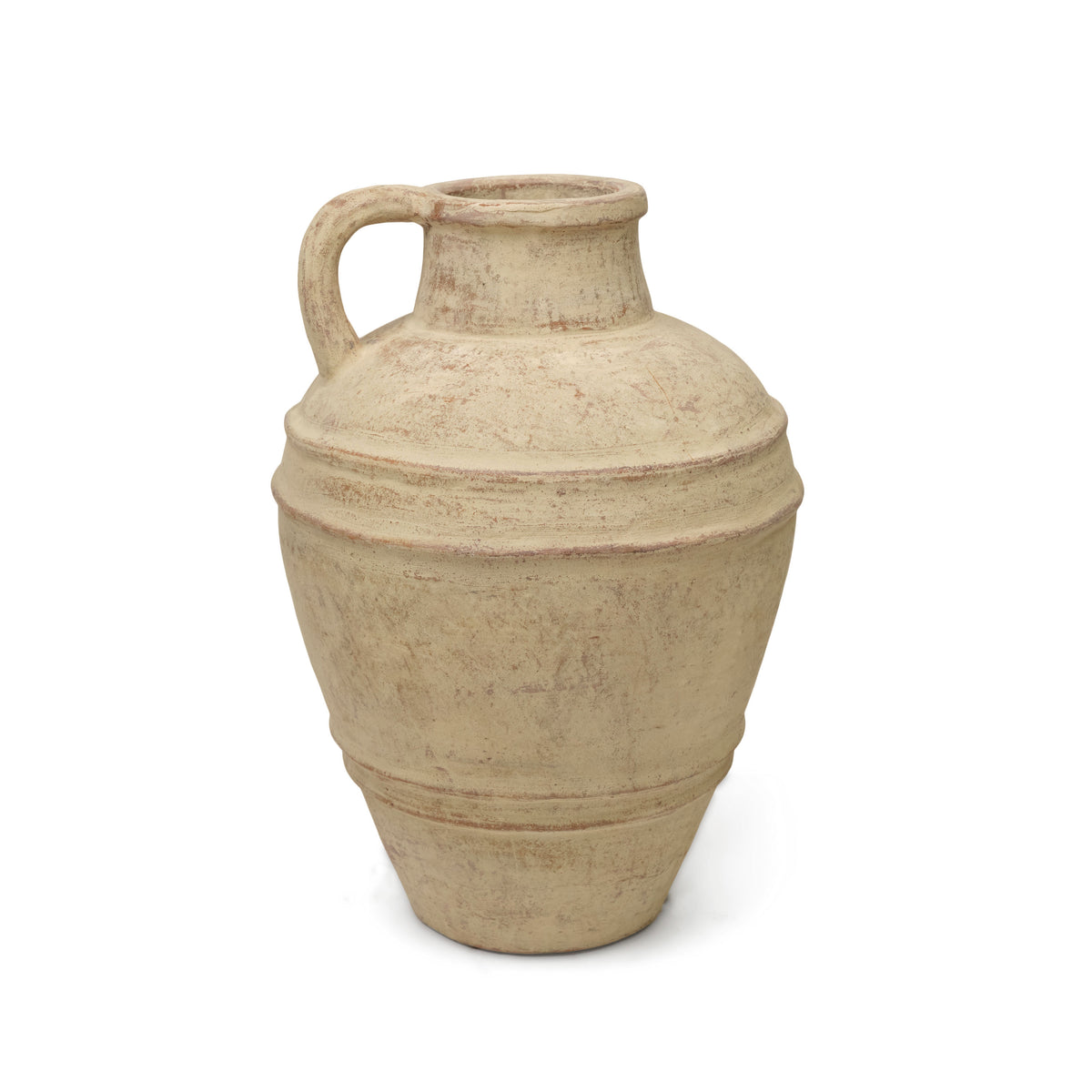 18" Clay Bottle with Handle Vintage Finish
