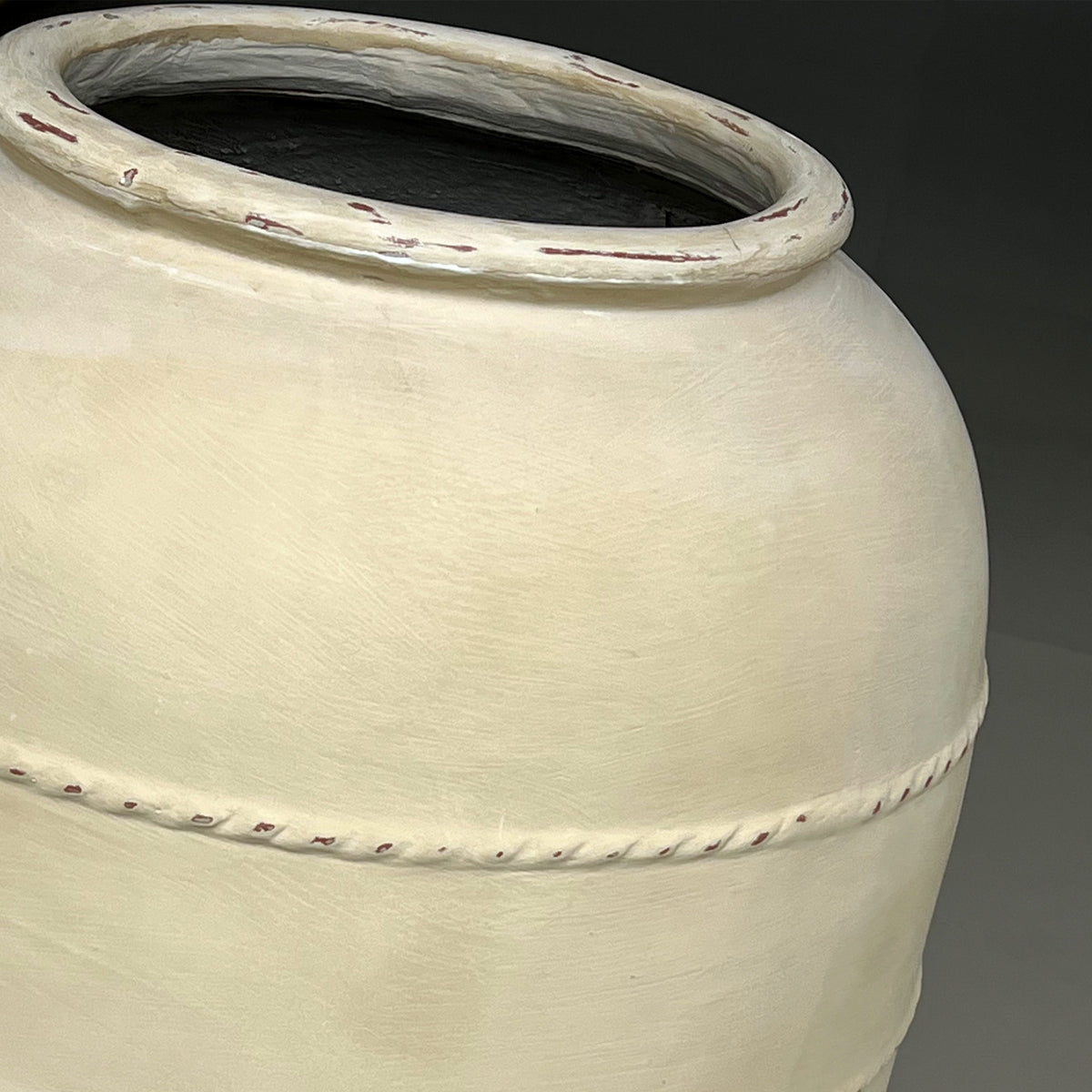 Approx. 32" High Terracotta Planter Warm Soil Tone