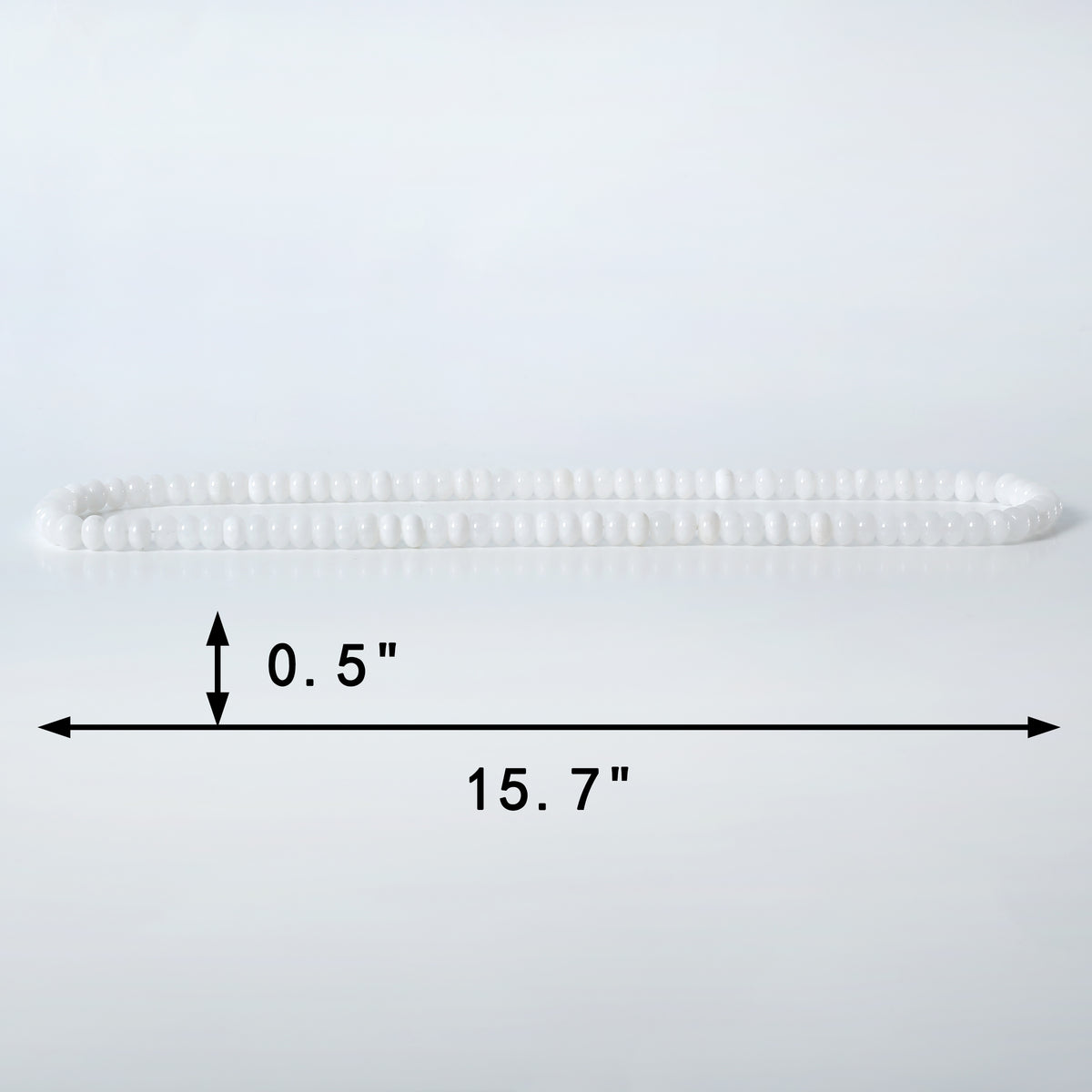 Approx. 16" Long Marble Beads Natural White