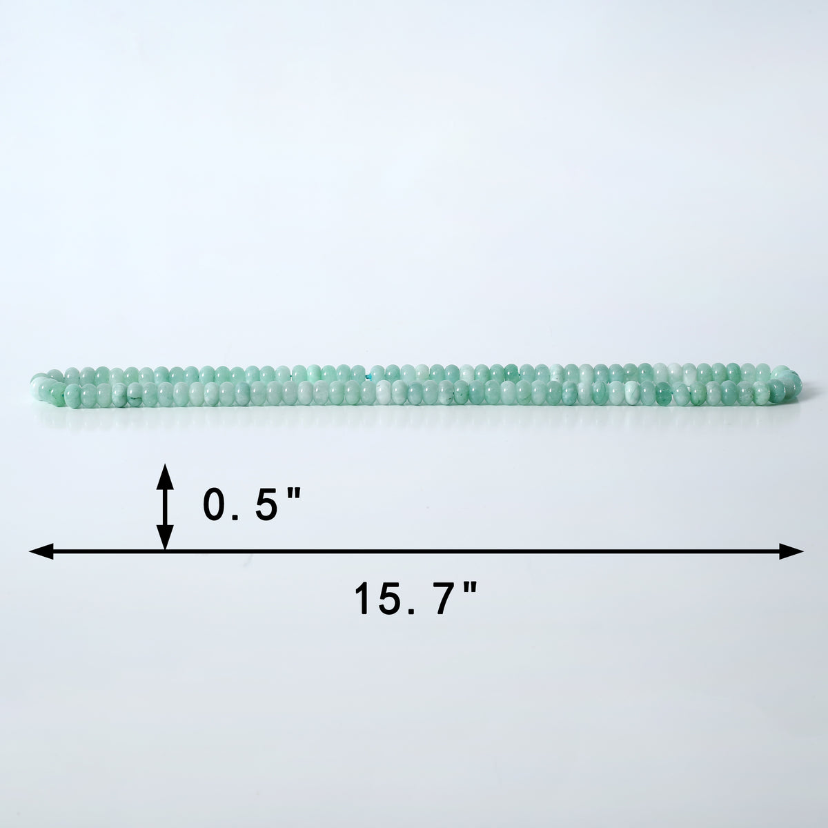 Approx. 16" Long Marble Beads Soft Green