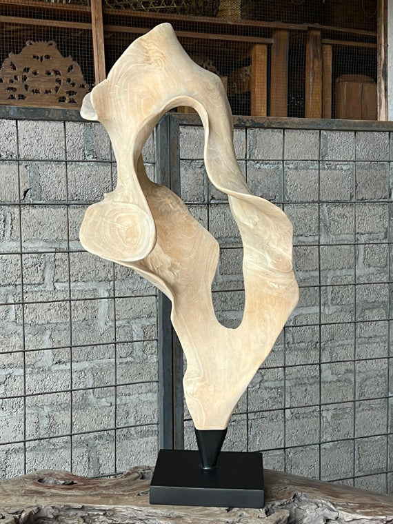 Approx.30-40 Inches Tall Wood Sculpture with Stand (size and color vary) image 3
