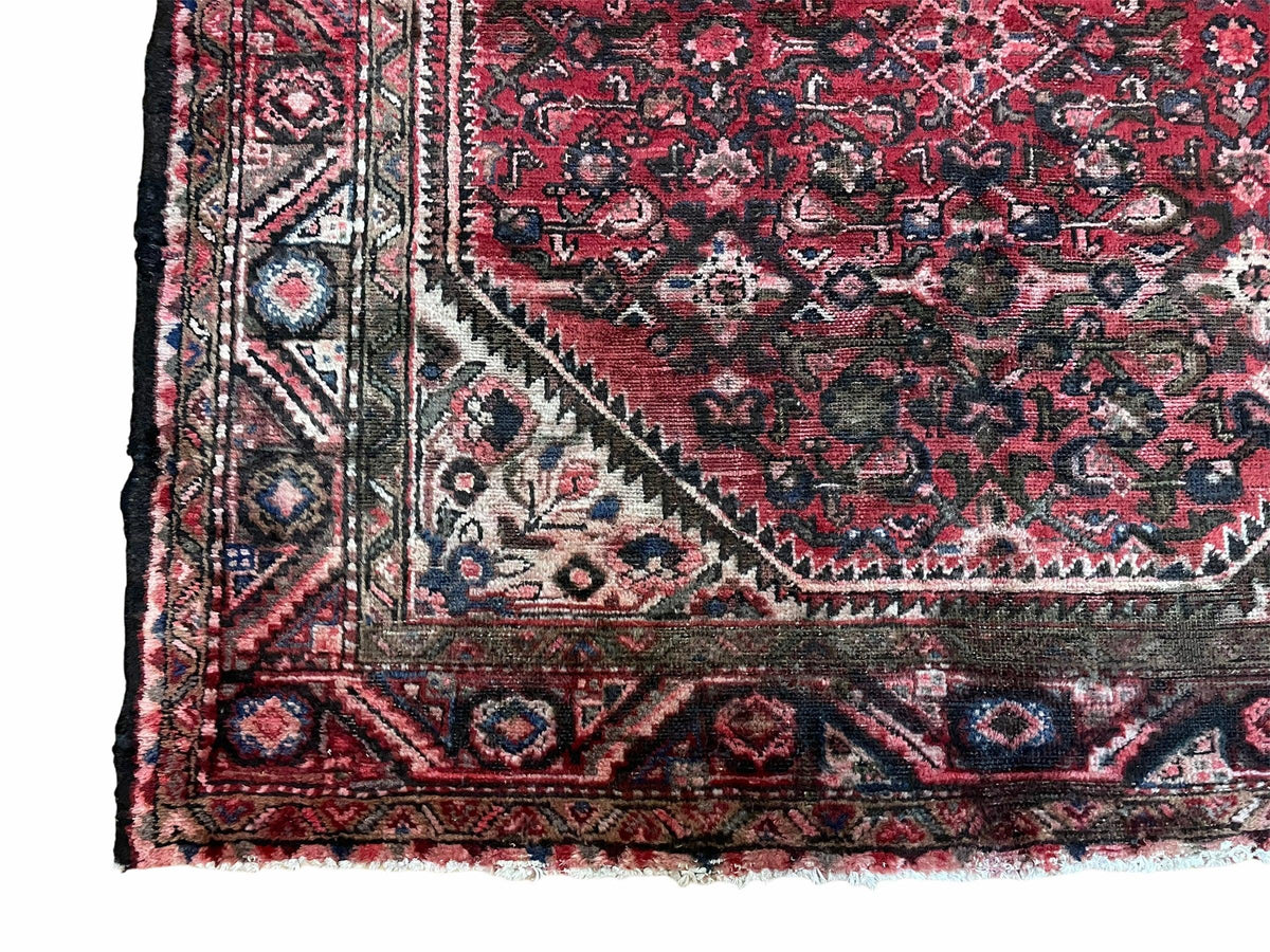 5.5 X 10 Antique Handmade Wool Tribal Gallery Rug All Over Red Runner Corridor - Jewel Rugs, view 9