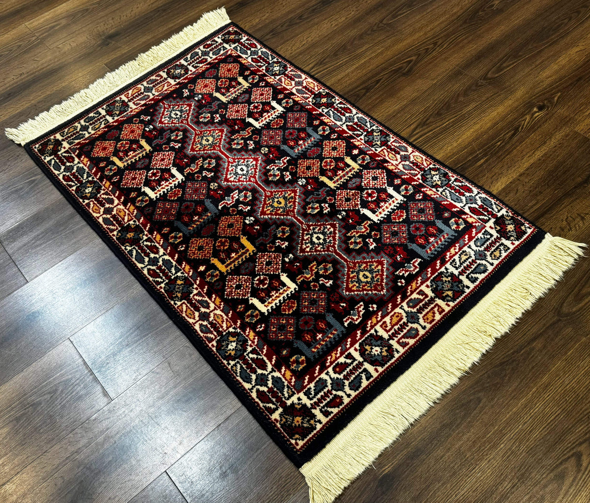Small Karastan Rug 3x4, Yuruk Collection, Wool, Tribal, Geometric, Navy Blue - Jewel Rugs, view 13