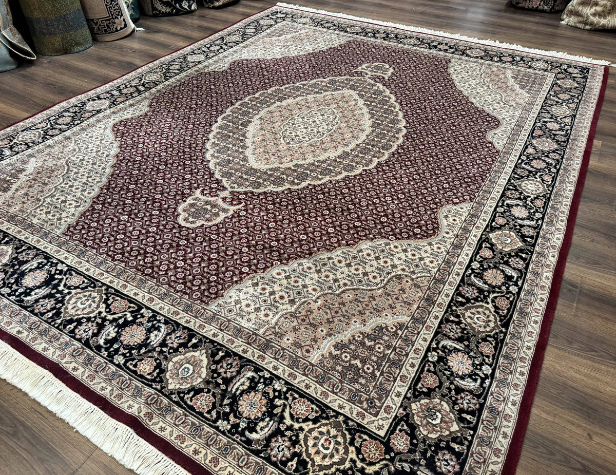 Sino Persian Rug 8x10, Herati, Elegant Oriental Carpet, Dark Maroon - Jewel Rugs, view 2