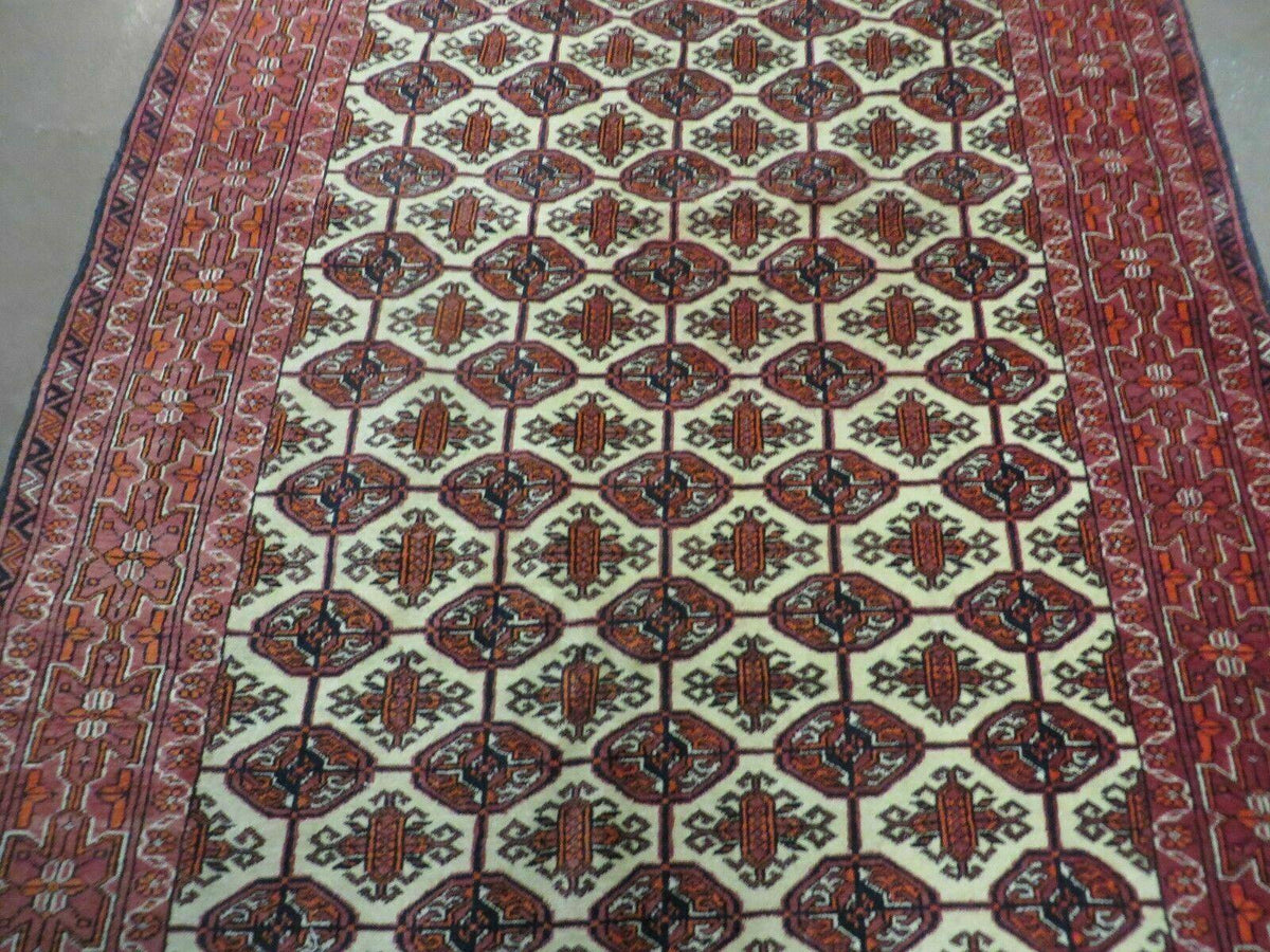 4' X 6' Handmade Finely Knotted Pakistan Turkoman Bokhara Wool Rug Nice - Jewel Rugs, view 12