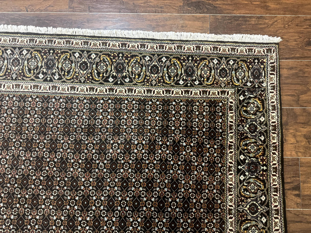 Persian Tabriz Rug 5x7, Black, Allover Pattern - Jewel Rugs, view 8