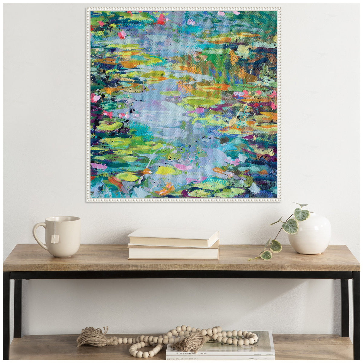 Sylvie Waterlilies at Giverny Framed Canvas by Rachel Christopoulos