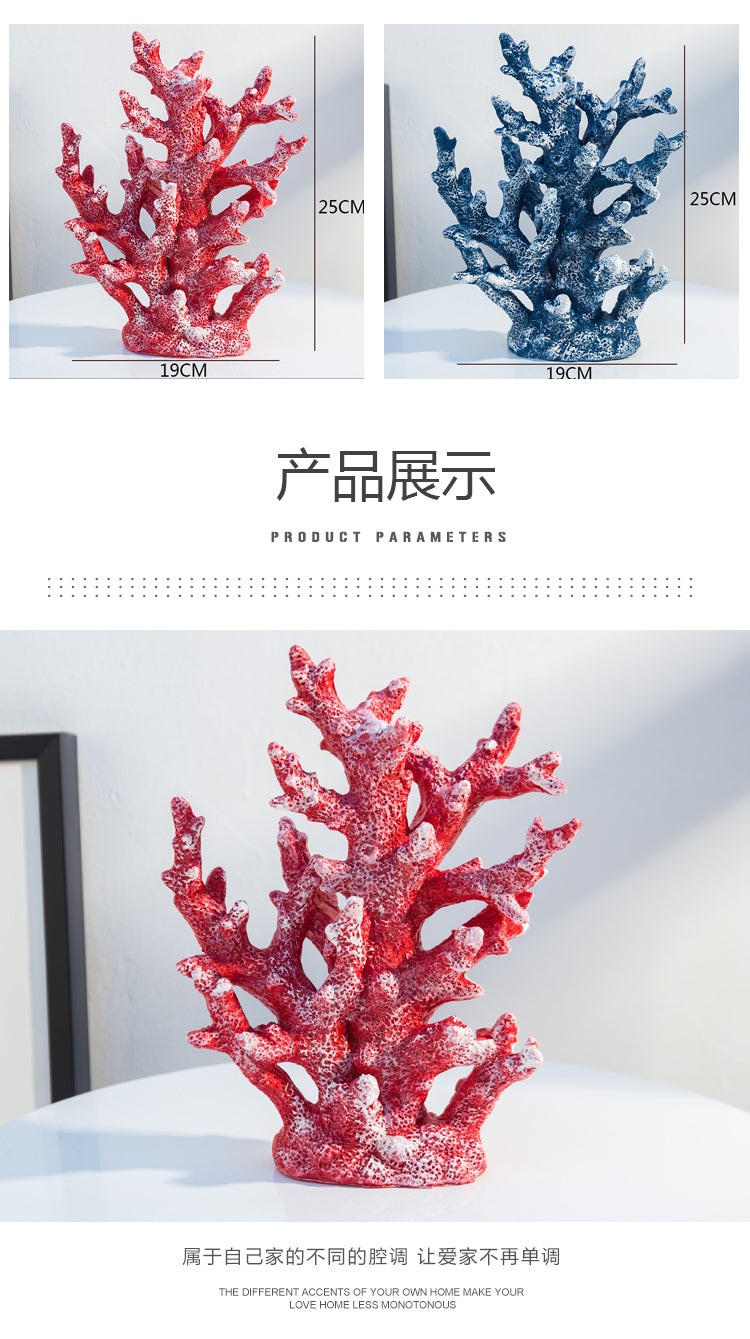 Artificial Coral Branch Light Blue
