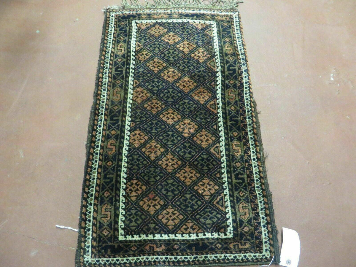 2' X 3' Antique Handmade Pakistani Bokhara Turkoman Balouchi Wool Rug Mat Nice - Jewel Rugs, view 8