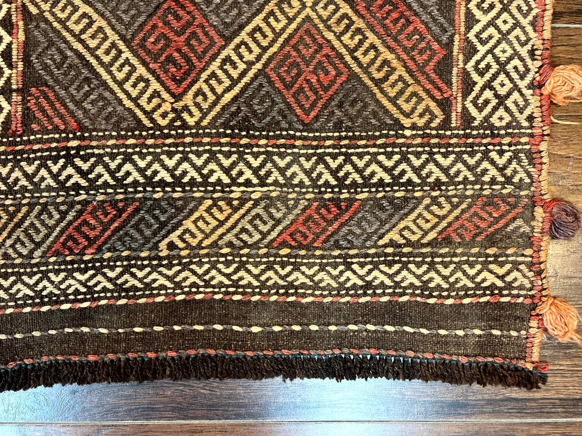 Tribal Runner Rug 2x8, Pakistani Turkoman Runner, Wool Handmade Vintage Rug - Jewel Rugs, view 9