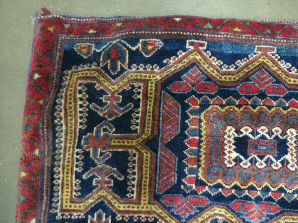 3' X 4.5' Antique Handmade Turkish Tribal Wool Rug Double Saddle Bag Nice - Jewel Rugs, view 6