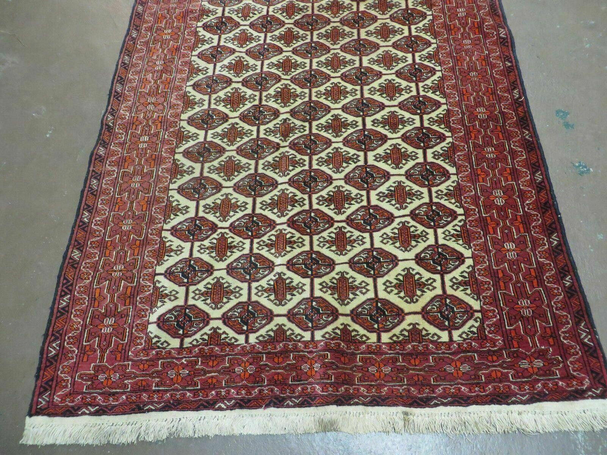4' X 6' Handmade Finely Knotted Pakistan Turkoman Bokhara Wool Rug Nice - Jewel Rugs, view 6
