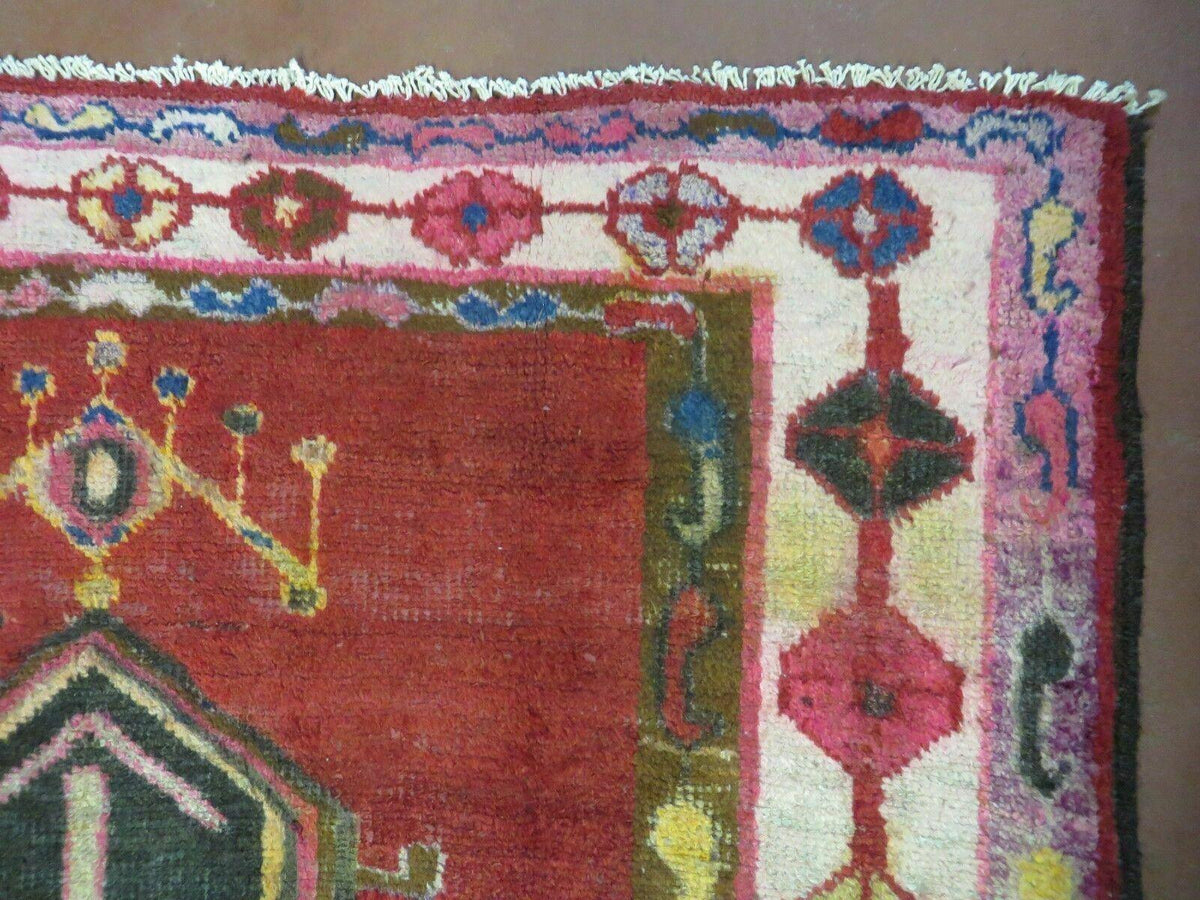 4' X 8' Antique Handmade Turkish Caucasian Kazak Design Wool Rug Veg Dyes Nice - Jewel Rugs, view 8