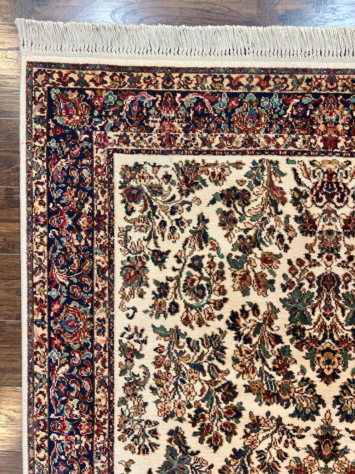 Karastan Rug 5.9 x 9, Ivory Sarouk #760, Wool Vintage Original Collection 700 Series - Jewel Rugs, view 7