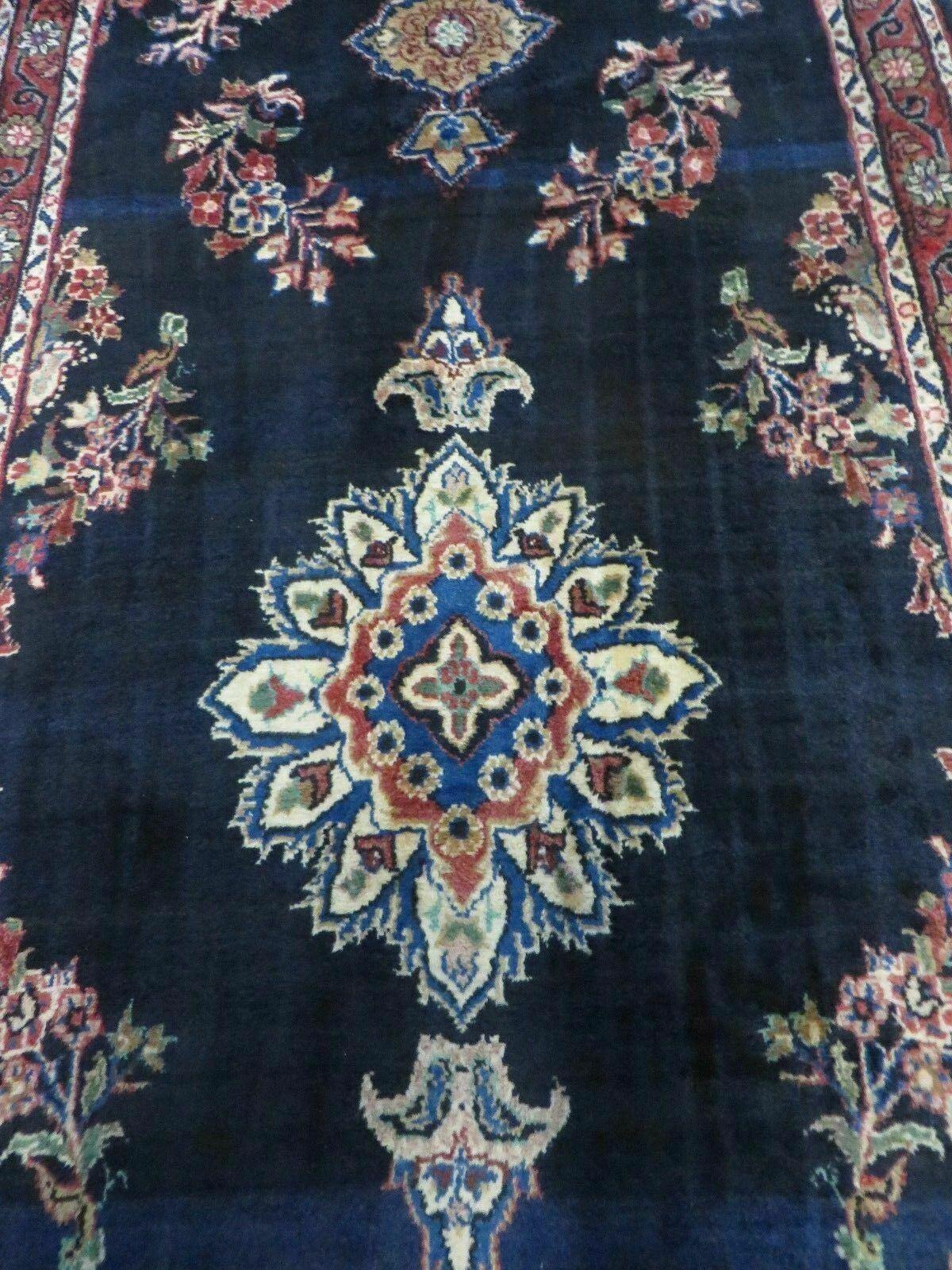 Persian Runner Rug 4x11, Navy Blue Antique Lilihan Runner - Jewel Rugs, view 5