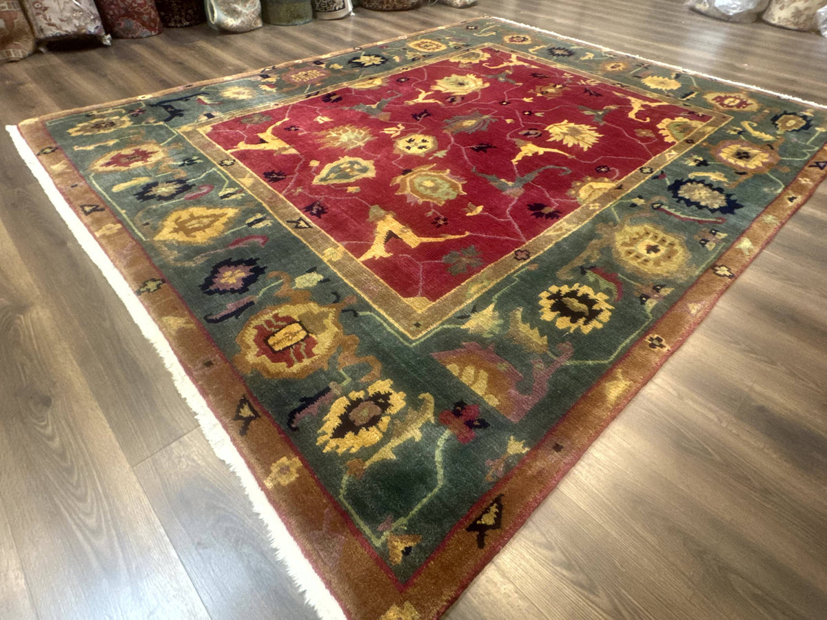 Tufenkian Rug 8x10, Tibetan Room Sized Carpet, Soft Thick Wool Pile - Jewel Rugs, view 3