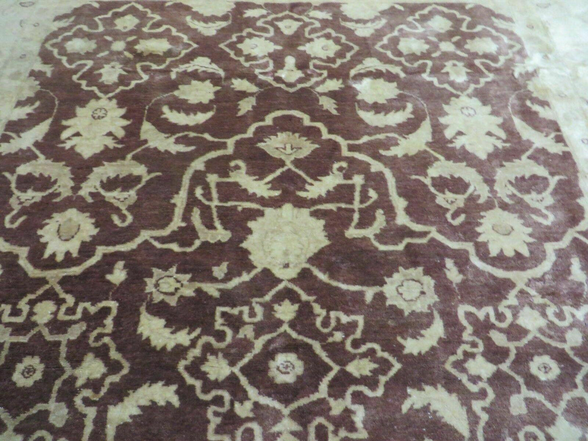 7' X 10' Vintage Fine Handmade Pakistan Peshawar Chobi Floral Wool Rug Vegy Dye - Jewel Rugs, view 5