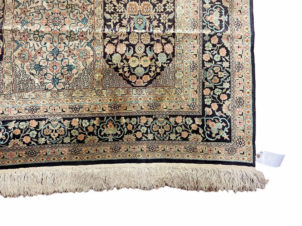 4' X 6' Vintage Fine Hand Made Turkish Oriental Silk Rug 400 KPSI Wow - Jewel Rugs, view 10
