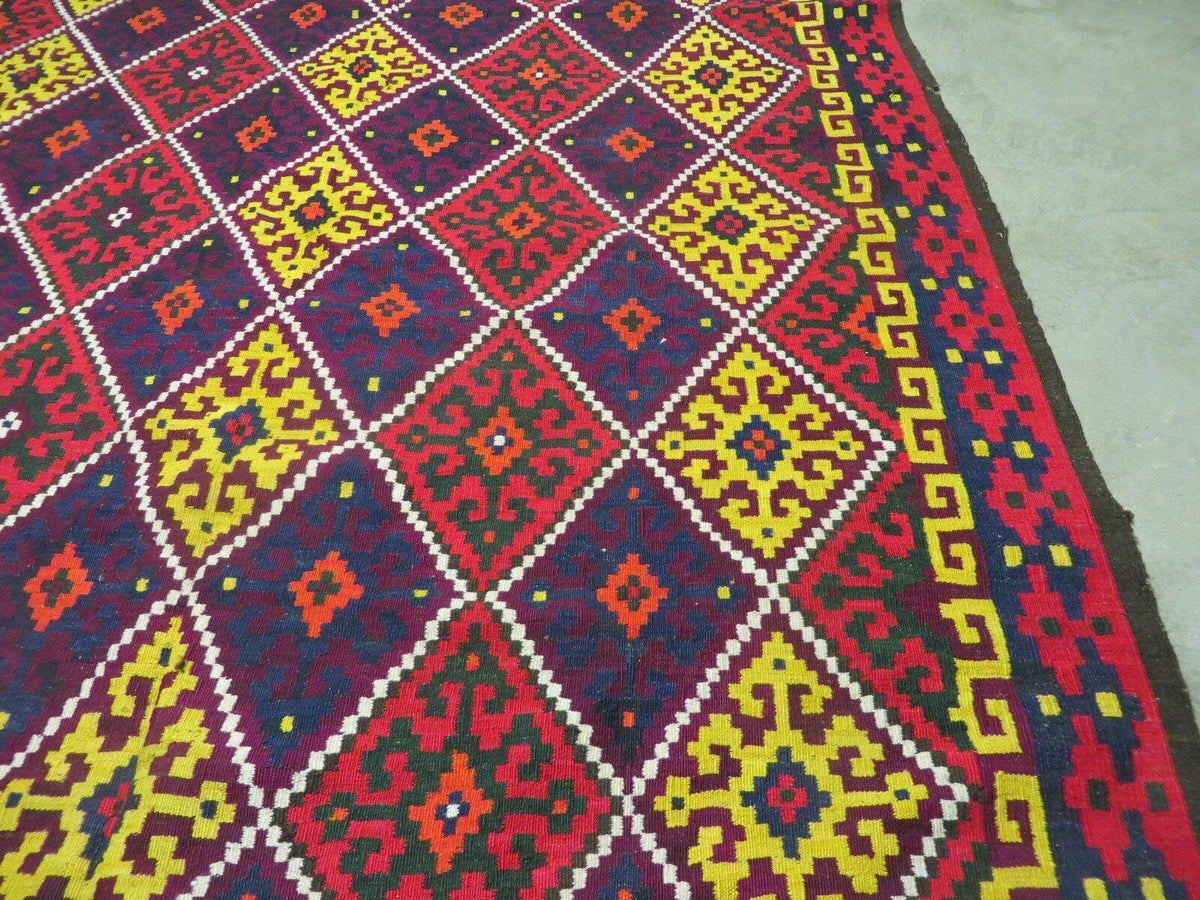 6' X 13' Antique Turkish Kilim Handmade Flat Weave Wool Rug Veg Dye - Jewel Rugs, view 11