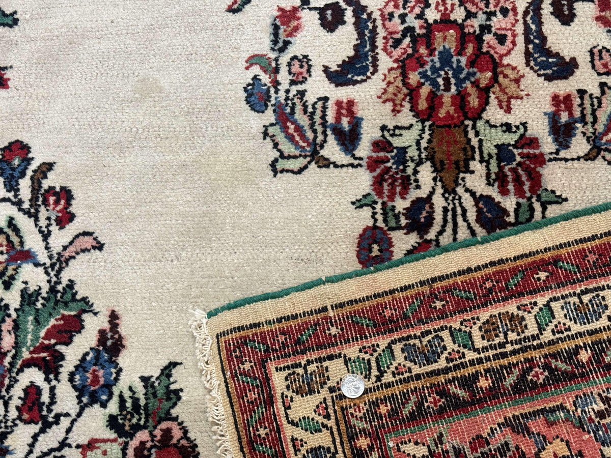 Palace Size Persian Rug 10 x 21 ft, Antique Hamadan Bibikabad Carpet, Handmade Antique Wool Oversized Rug, Ivory, Semi Open Field - Jewel Rugs, view 11