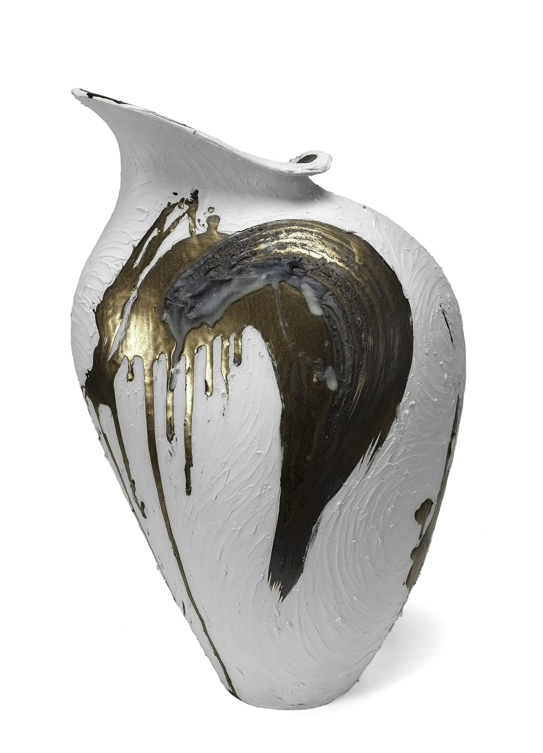Vessel in White and Gold - No 134 image 1