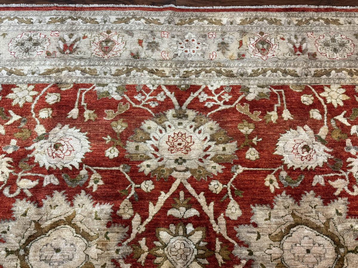 Pakistani Peshawar Rug 10x13, Burnt Orange, Large Handmade Wool Carpet - Jewel Rugs, view 4