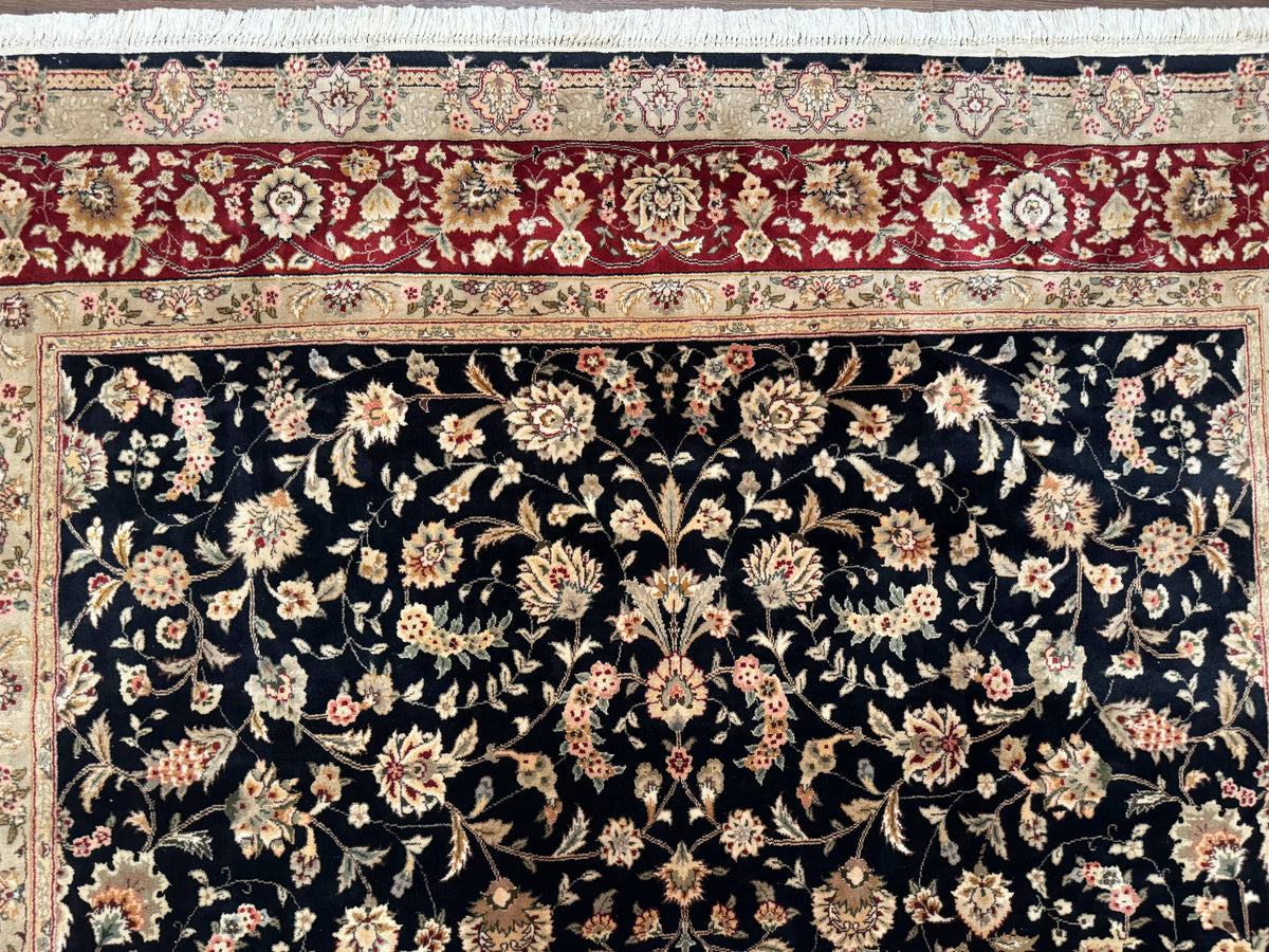 Sino Persian Rug 8x10, Black and Red, Floral Allover - Jewel Rugs, view 3