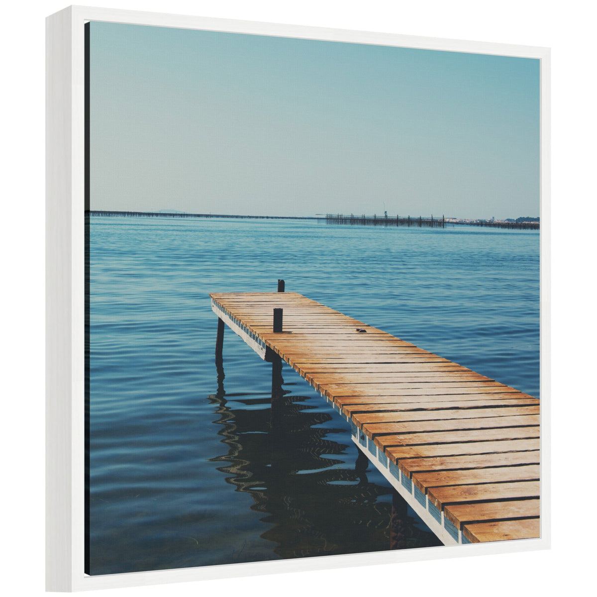 Etang de Thau by Laura Evans Framed Canvas Wall Art Print