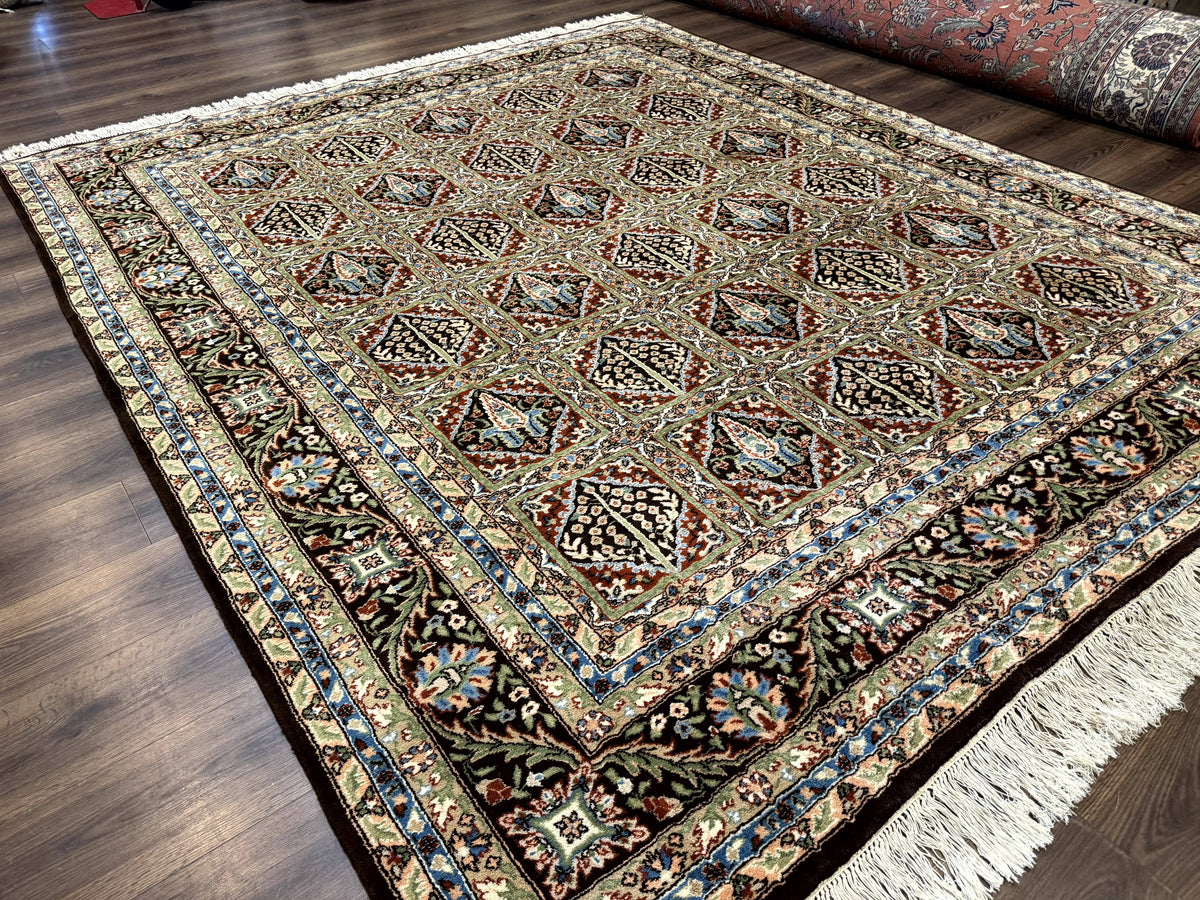 Sino Persian Rug 8x10, Panel Design, Brown, Multicolor, Wool, Cedar Trees - Jewel Rugs, view 12