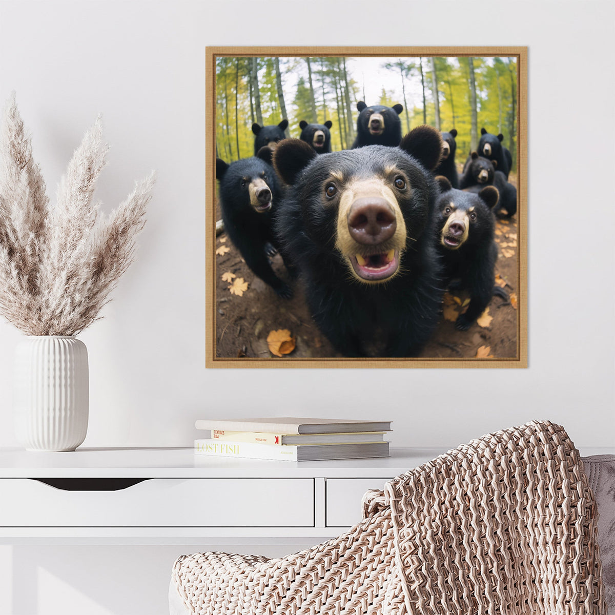 Funny Black Bear Selfie by The Creative Bunch Studio