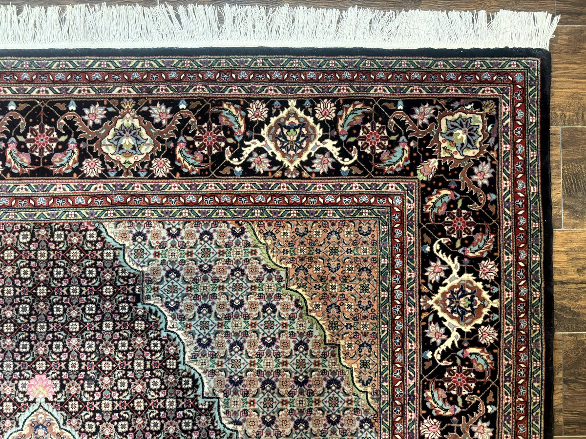 Sino Persian Rug 6x9, Herati Very Fine 400 KPSI, Black - Jewel Rugs, view 8