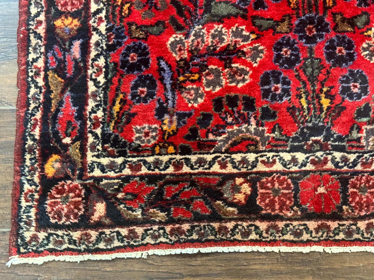 Persian Rug 3x5, Red Tribal Rug, Semi Antique, Wool Rug 3 x 5, Persian Hamadan Rug - Jewel Rugs, view 9