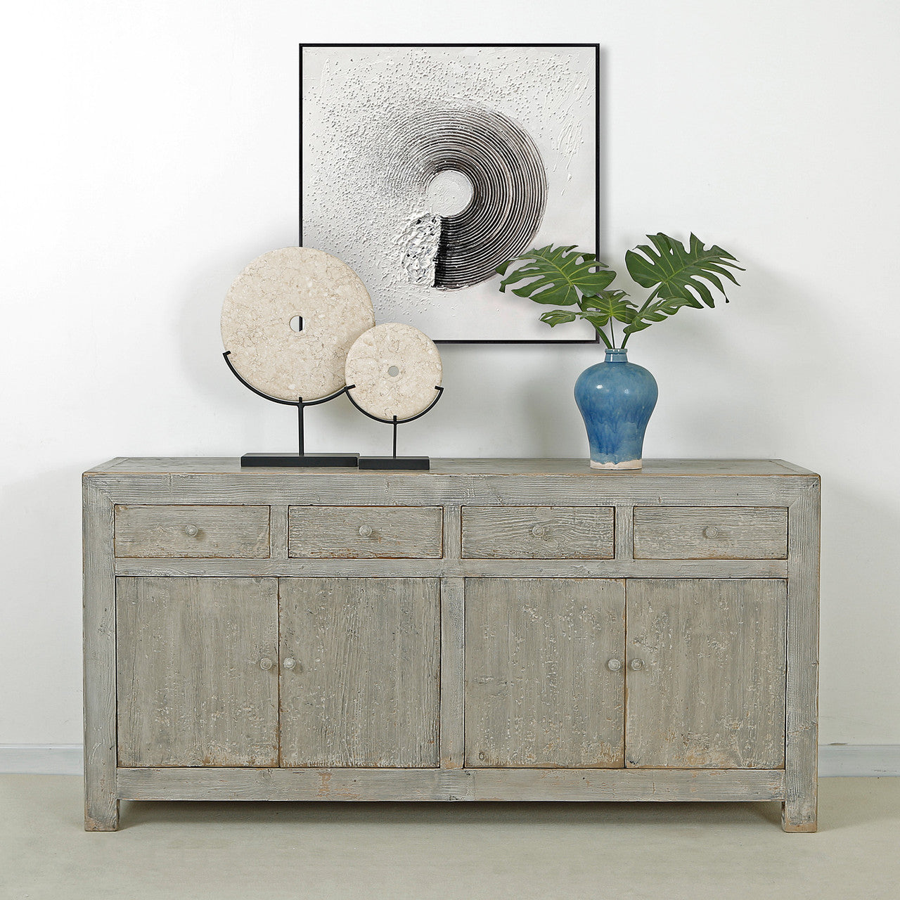 Capri 4 Drawers Buffet Weathered Gray Wash image