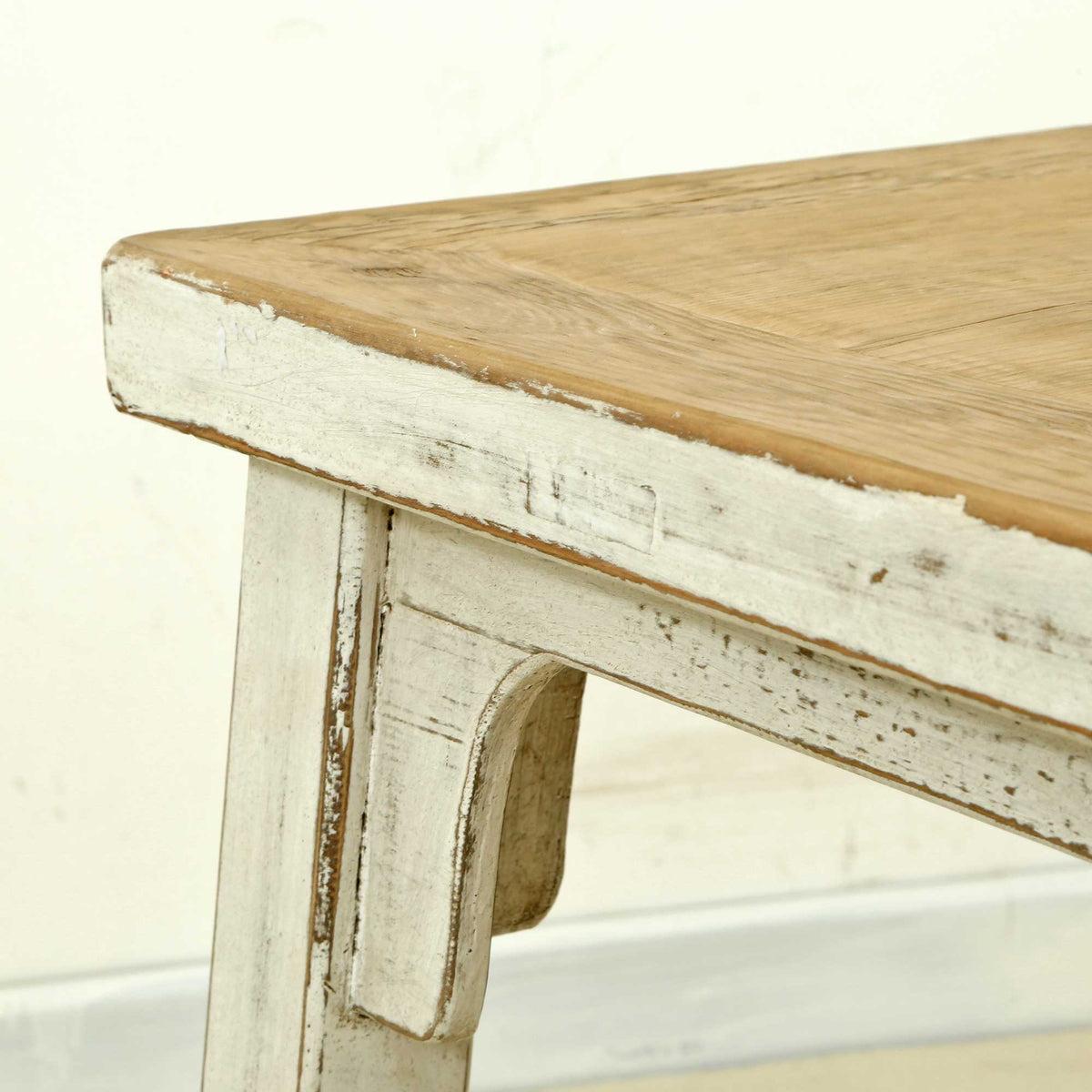 Amalfi Two Tones Side Table Antique Off White 22x22x24H