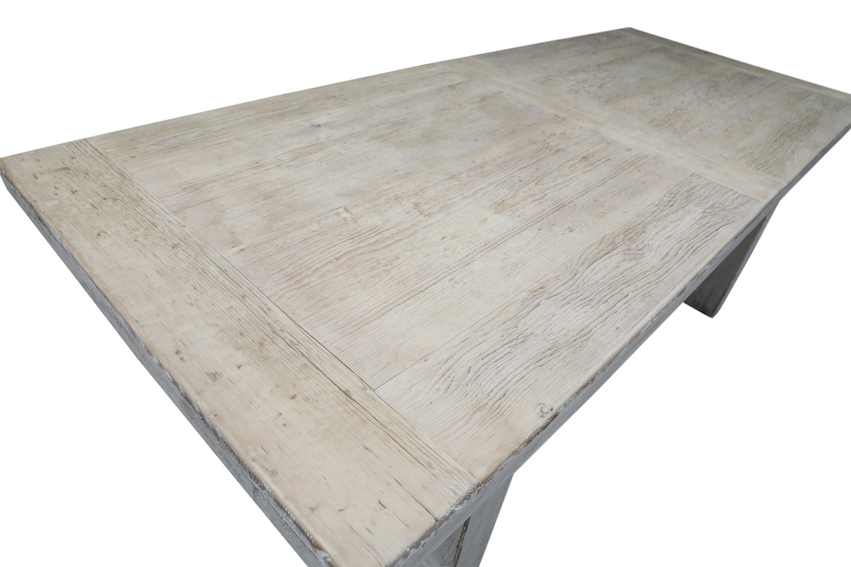 Amalfi Two Tones 7' Long Dining Table Antique off-white