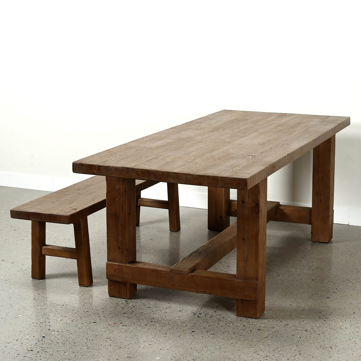 Amalfi 7' Long Dining Table with Dark Walnut Matte Finish