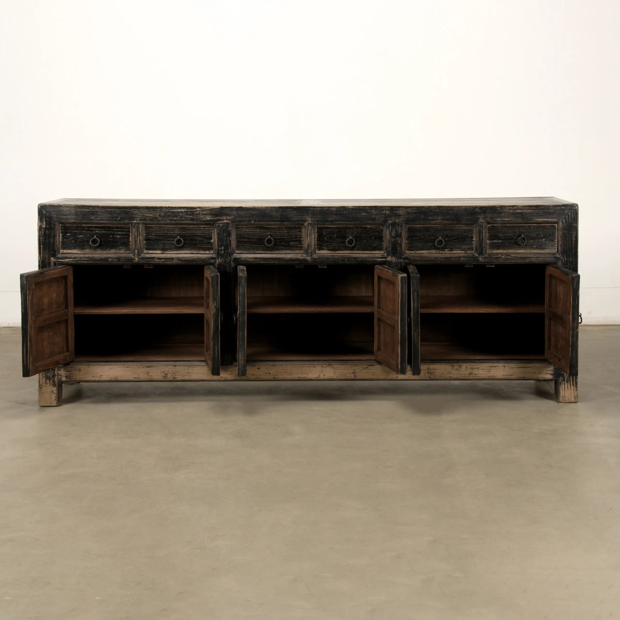 Six Drawer Sideboard | Distressed Natural Reclaimed Wood