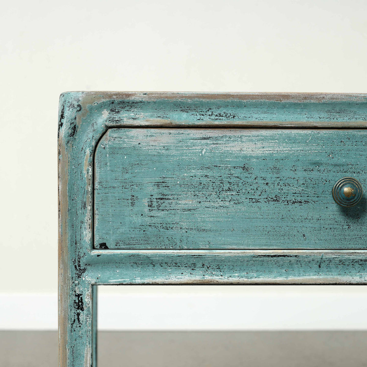 Peking Ming Side Table with One Drawer Weathered Soft Aqua (Pre-order only)