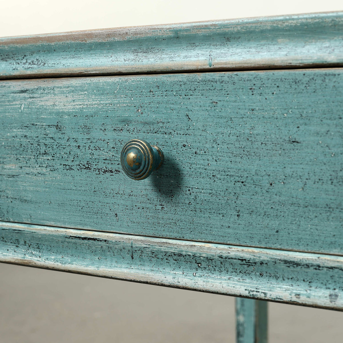 Peking Ming Side Table with One Drawer Weathered Soft Aqua (Pre-order only)