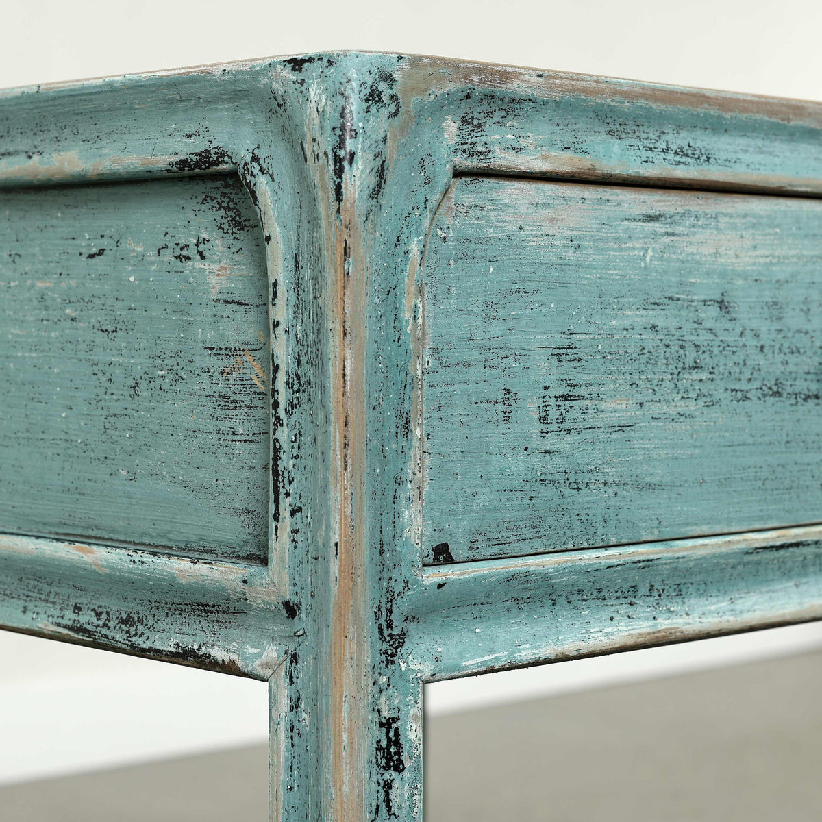 Peking Ming Side Table with One Drawer Weathered Soft Aqua (Pre-order only)