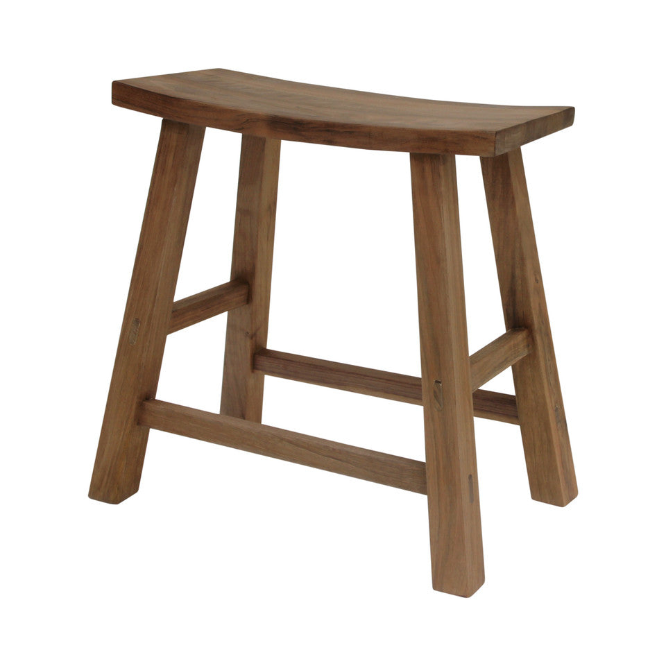 Reclaimed Walnut Wood Stool | Natural